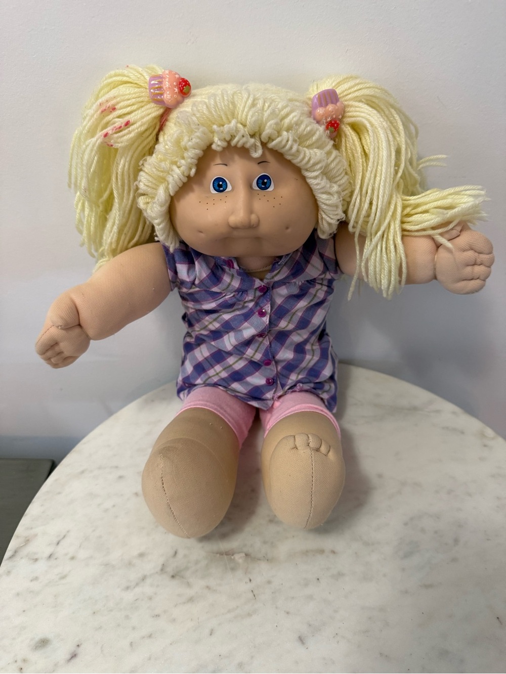 Vintage Cabbage Patch Kids Freckles Blonde Pigtails Collectable